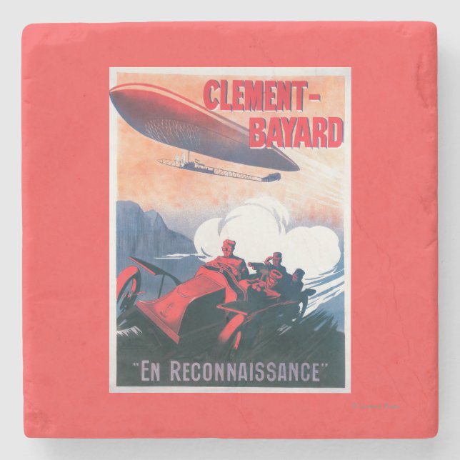 Posavasos De Piedra Poster promocional del dirigible de Adjudant (Anverso)