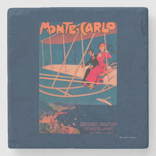 Posavasos De Piedra Poster que se divierte de la aviación