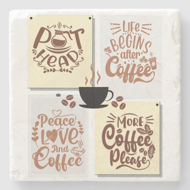 Posavasos De Piedra Posters de café (Anverso)