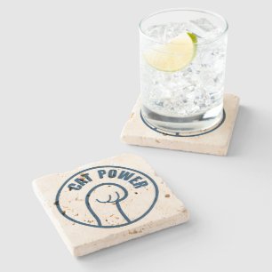 Posavasos De Piedra Potencia del gato