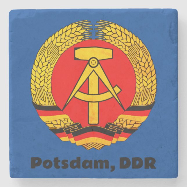 Posavasos De Piedra Potsdam, RDA de la República Democrática Alemana (Anverso)