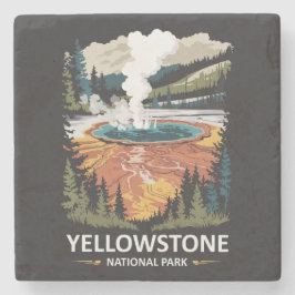 Posavasos De Piedra Pozo termal del Parque Nacional Yellowstone