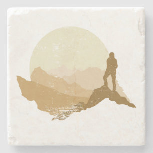 Posavasos De Piedra Práctico de costa al aire libre de la escalada de