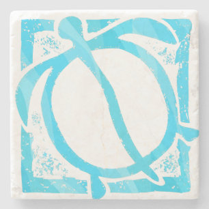 Posavasos De Piedra Práctico de costa azul de Honu