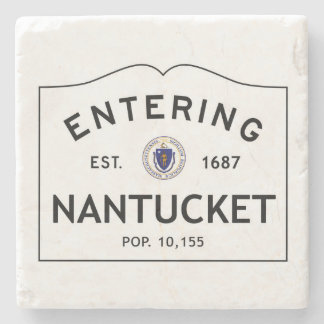 Posavasos De Piedra Práctico de costa de la muestra de Nantucket que