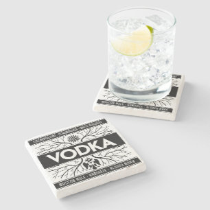 Posavasos De Piedra Práctico de costa de la vodka