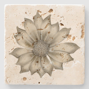Posavasos De Piedra Práctico de costa de marfil elegante de la piedra