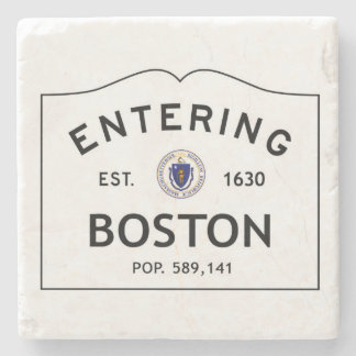Posavasos De Piedra Práctico de costa de mármol de Boston que entra