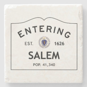 Posavasos De Piedra Práctico de costa de mármol de Salem que entra