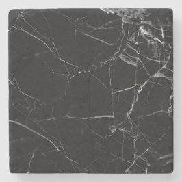 Posavasos De Piedra Práctico de costa de mármol negro