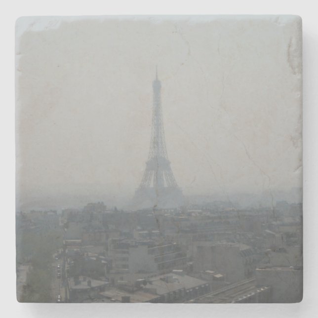 Posavasos De Piedra Práctico de costa de niebla de Eiffel (Anverso)