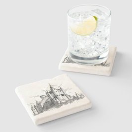 Posavasos De Piedra Práctico de costa de piedra - Alcazar