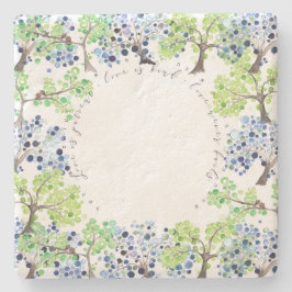 Posavasos De Piedra Práctico de costa de piedra - bosque romántico