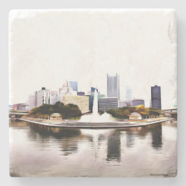 Posavasos De Piedra Práctico de costa de Pittsburgh