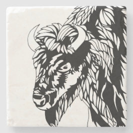 Posavasos De Piedra Práctico de costa del búfalo