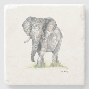Posavasos De Piedra Práctico de costa del elefante