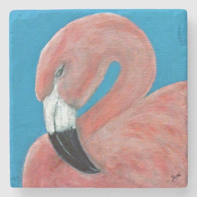 Posavasos De Piedra Práctico de costa del flamenco del Art. original (Anverso)