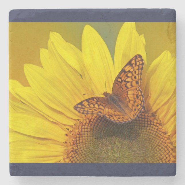 Posavasos De Piedra Práctico de costa del girasol II (Anverso)
