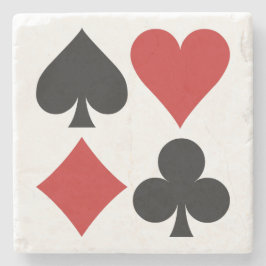 Posavasos De Piedra Práctico de costa del jugador de tarjeta