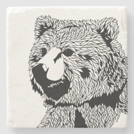 Posavasos De Piedra Práctico de costa del oso