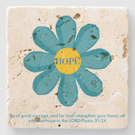 Posavasos De Piedra Práctico de costa del travertino de la flor de la
