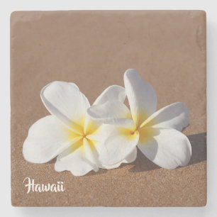 Posavasos De Piedra Práctico de costa hawaiano blanco hermoso del