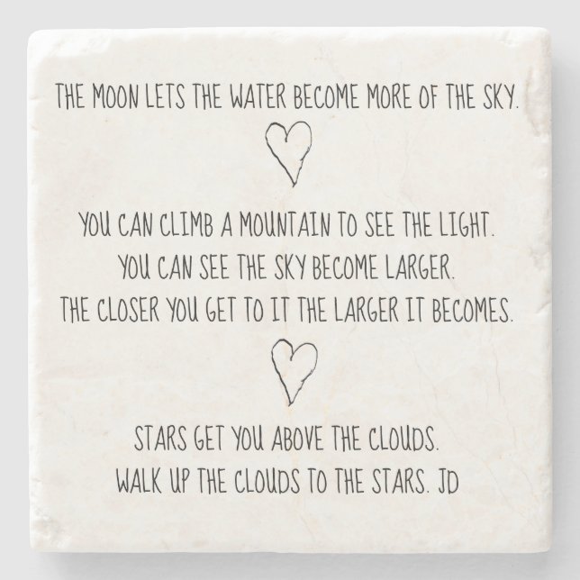 Posavasos De Piedra Práctico de costa inspirador (Anverso)