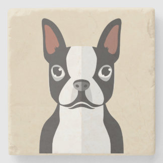 Posavasos De Piedra Prácticos de costa de Boston Terrier