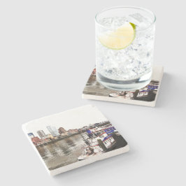 Posavasos De Piedra Prácticos de costa de Pittsburgh