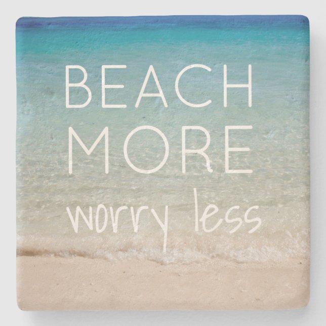 Posavasos De Piedra Prácticos de costa temáticos de la playa con la (Anverso)