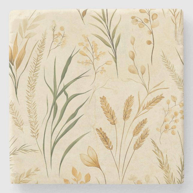 Posavasos De Piedra Pradera rústica (Anverso)