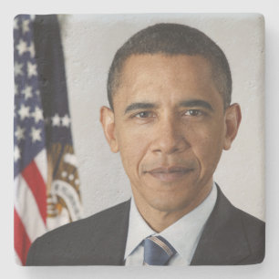 Posavasos De Piedra Presidente estadounidense Barack Obama en la Casa 