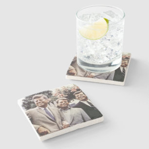 Posavasos De Piedra Presidente estadounidense John Kennedy & Robert &