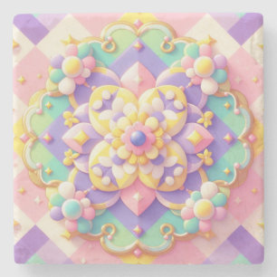 Posavasos De Piedra primavera colorida/Pascua/princesa pastel
