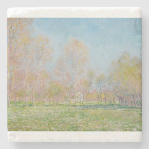 Posavasos De Piedra Primavera en Giverny por Claude Monet