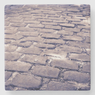 Posavasos De Piedra Primer plano de calle empedrada