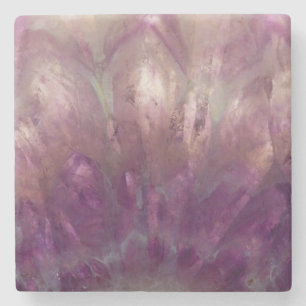 Posavasos De Piedra Primer plano de una amatista morada