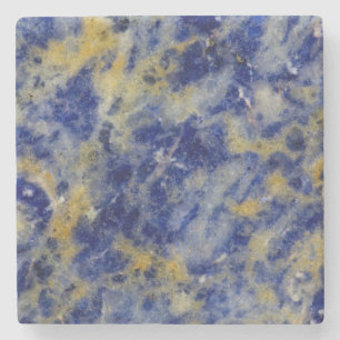 Posavasos De Piedra Primer plano de una sodalita azul