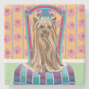 Posavasos De Piedra Princesa Corona Yorkie