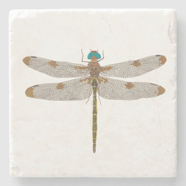 Posavasos De Piedra Príncipe Baskettail Dragonfly Coaster (Anverso)