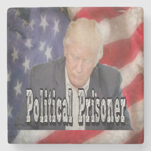 Posavasos De Piedra Prisionero político de Trump