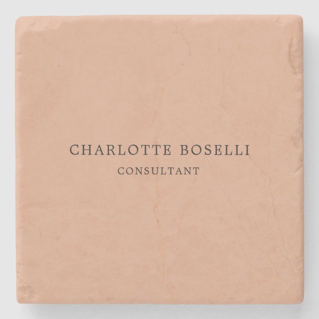 Posavasos De Piedra Profesional Clásico minimalista (Anverso)