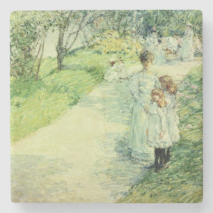 Posavasos De Piedra Promenaders en el jardín, 1898