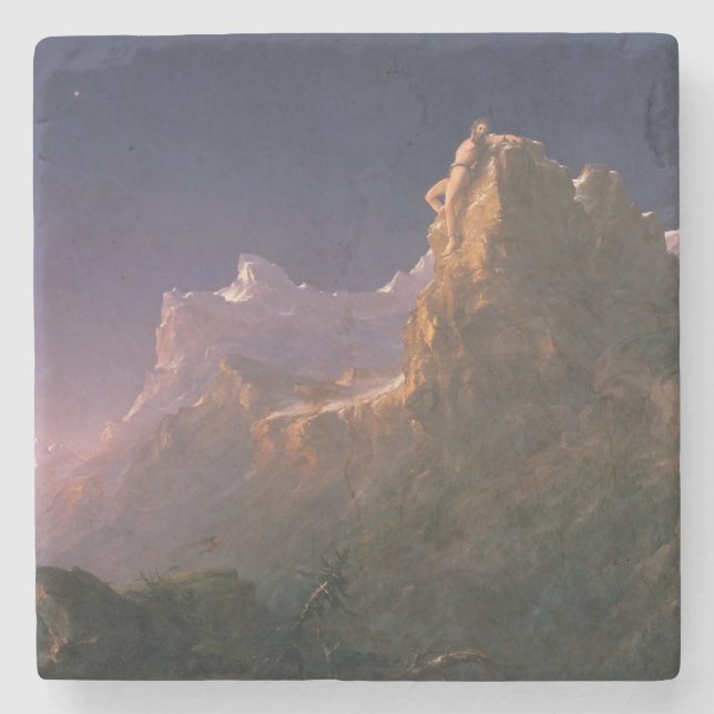 Posavasos De Piedra Prometeo encadenado (por Thomas Cole) (Anverso)