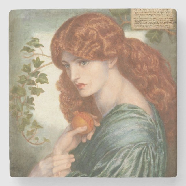 Posavasos De Piedra Proserpine de Dante Gabriel Rossetti (Anverso)