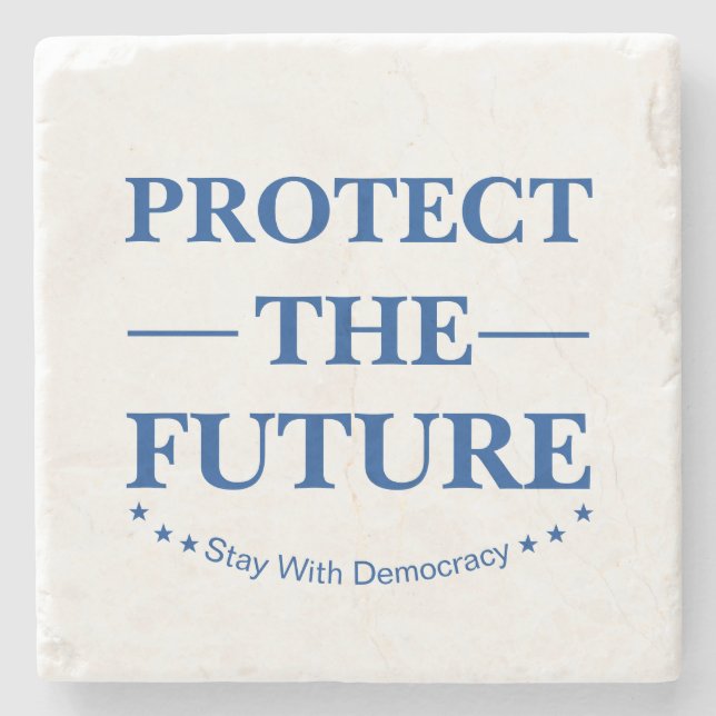 Posavasos De Piedra Proteger el futuro (Anverso)