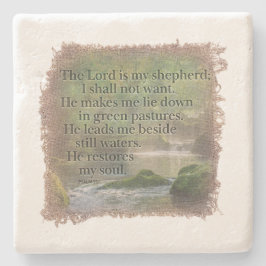 Posavasos De Piedra PSALM 23:1- Coaster