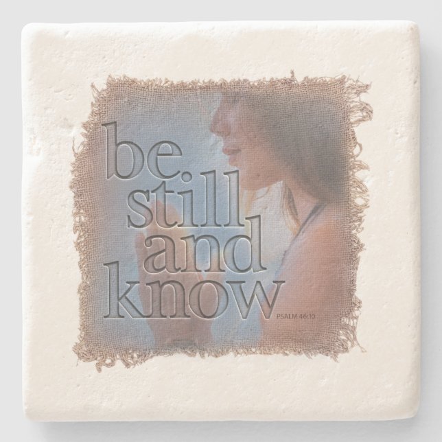 Posavasos De Piedra PSALM 46:10 - Coaster (Anverso)