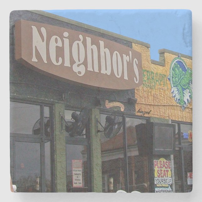 Posavasos De Piedra Pub del vecino, Virginia Highland, Atlanta Coaster (Anverso)