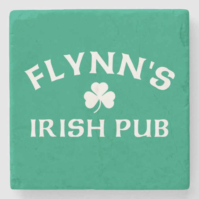 Posavasos De Piedra Pub Irlandés de Flynn  (Anverso)